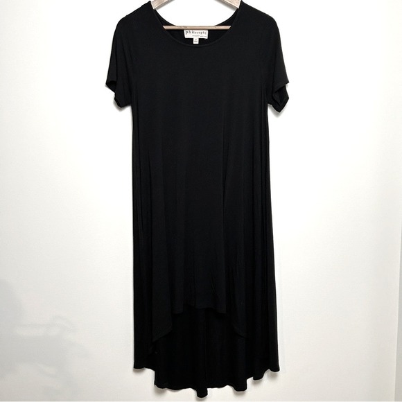 Women's PHILOSOPHY High Low Black‎ Dress- Size Medium - Picture 1 of 6